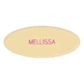 Cream minimalist custom name  名札 (正面)