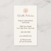 Cream Mocha Logo QR Code Photo Lashes and Brows 名刺 (裏面)