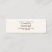 Cream Mocha Script Photo Lashes and Brows スキニー名刺 (裏面)