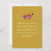 Cream/Ochre Two Hearts Catholic Wedding Invitation 招待状 (裏面)