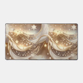 Cream Pale Gold Celestial Moon Glow デスクマット (正面)