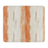 Cream Peach Orange Stripes   カッティングボード (正面)