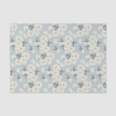 Cream Peonies on Light Blue - Tissue Paper 薄葉紙 (正面)