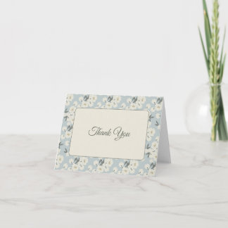 Cream Peony Boarder Text Card サンキューカード