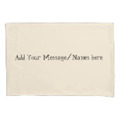 Cream Personalized Pillowcases – Custom Name Beddi 枕カバー (正面左)