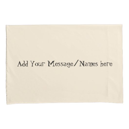 Cream Personalized Pillowcases – Custom Name Beddi 枕カバー (正面右)