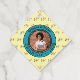 Cream Photo Modern Graduation Party Thank You フェイバータグ