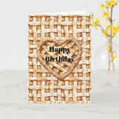 Cream Pie Crust Birthday カード (黄色い花)