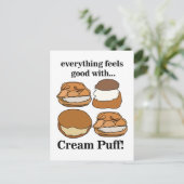 Cream Puff Food Dessert  ポストカード (スタンド正面)