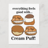 Cream Puff Food Dessert  ポストカード (正面)
