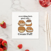 Cream Puff Food Dessert Party スタンダードカクテルナプキン (インサイチュ)