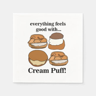 Cream Puff Food Dessert Party スタンダードカクテルナプキン