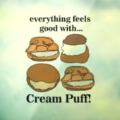 Cream Puff Food Dessert Restaurant ウィンドウサイン (シート3)