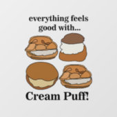 Cream Puff Food Dessert Restaurant ウィンドウサイン (シート)