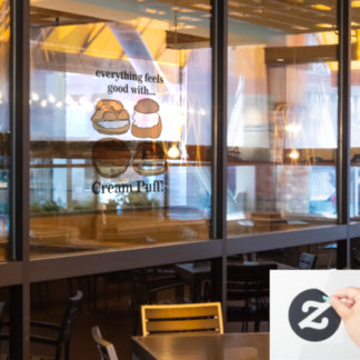 Cream Puff Food Dessert Restaurant ウィンドウサイン