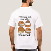 Cream Puff Food Dessert  Tシャツ (裏面)