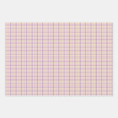 Cream Purple Plaid Classic Pattern Retro ラッピングペーパーシート (正面)