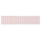 Cream Purple Plaid Classic Pattern Table Runner ショートテーブルランナー (横)