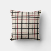 Cream Red and Black Tartan クッション (正面)