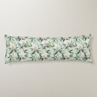 Cream Sage Floral Eucalyptus Print Cushion ボディピロー