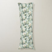 Cream Sage Floral Eucalyptus Print Cushion ボディピロー (正面縦)