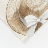 Cream Sand Beach Hats フリースブランケット (角)