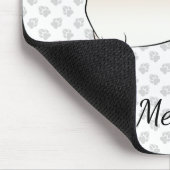 Cream Smooth Coat Dachshund Cartoon Dog With Name マウスパッド (コーナー)