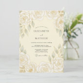 Cream Stately Spring Wedding 招待状 (スタンド正面)