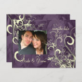 CREAM SWIRLS SAVE THE DATE, Photo 案内ポストカード (正面/裏面)