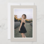 Cream Taupe Coquette Bow Grad Party 招待状 (裏面)