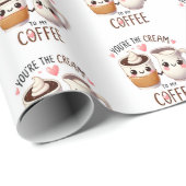Cream to My Coffee Love Gift Wrapping Paper ラッピングペーパー (ロールコーナー)