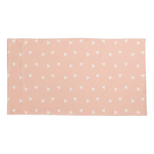 Cream Triangles Pattern Pair Of Pillowcases 枕カバー (裏面-左)
