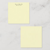 Cream Unique Classic Personalized Custom Own Name ノートカード (正面/裏面)