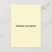 Cream Wedding Accommodation Portrait エンクロージャーカード (裏面)