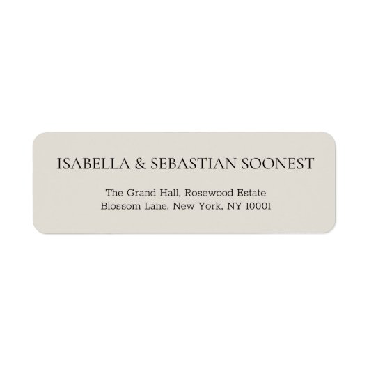 Cream Wedding Address ラベル (正面)