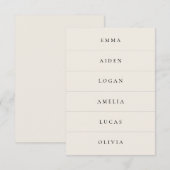 Cream Wedding Name Place Cards 招待状 (正面/裏面)