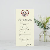 Cream wedding program - Floral Heart (スタンド正面)