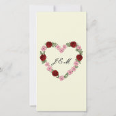 Cream wedding program - Floral Heart (裏面)