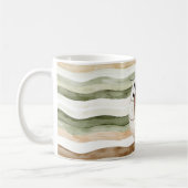 Cream White Daisy Flowers コーヒーマグカップ (左)