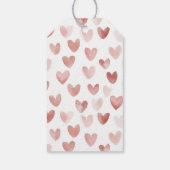 Cream White Dog Pink Floral Christmas  ギフトタグ (裏面)