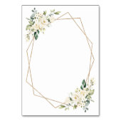 Cream White Flowers, Boho, Baptism Table Numbers テーブルナンバー (裏面)