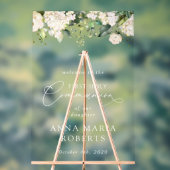 Cream White Flowers, First Holy Communion Welcome アクリルサイン (ニュートラル)