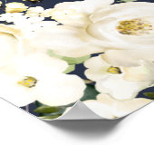 Cream White Flowers, First Holy Communion Welcome ポスター (角)