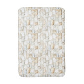 Cream White Grey Faux Stones   バスマット (正面縦)