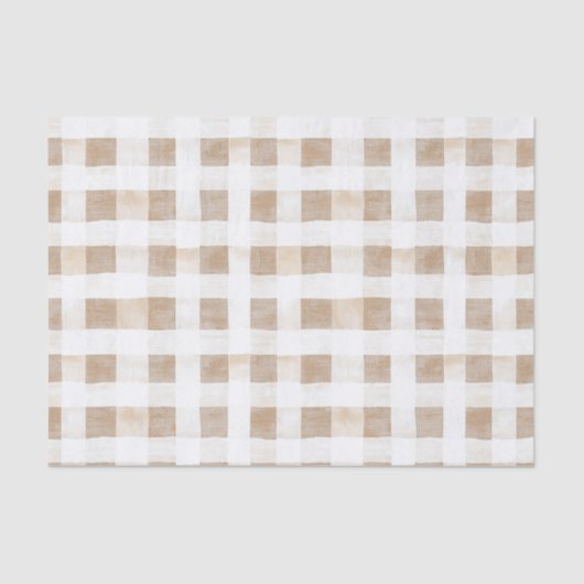 Cream White Plaid Stripes   薄葉紙 (正面)