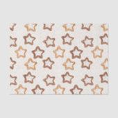 Cream White Stars Christmas 薄葉紙 (正面)