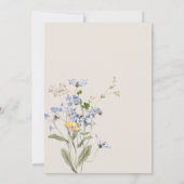 Cream Wildflower Garden Elegant Wedding 招待状 (裏面)