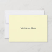 Cream With Slate Text Wedding RSVP (裏面)