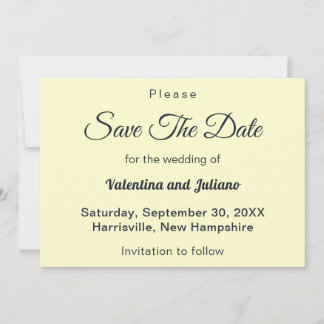 Cream With Slate Text Wedding Save The Date セーブザデート
