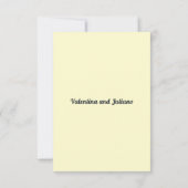 Cream With Slate Typography Portrait Wedding RSVP (裏面)